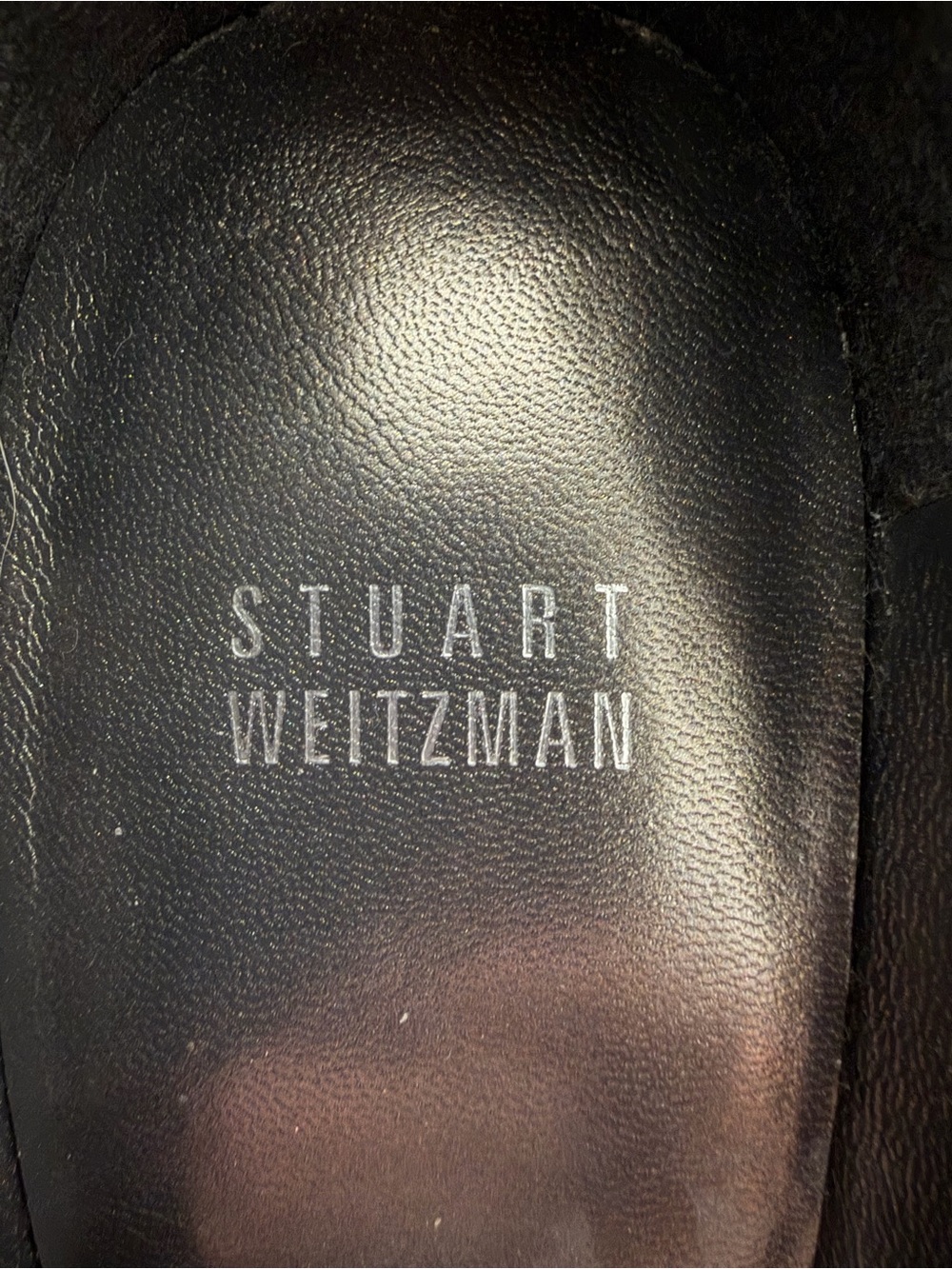 Stuart Weitzman Navy Suede Cork Wedge Pumps - Picture 2 of 7